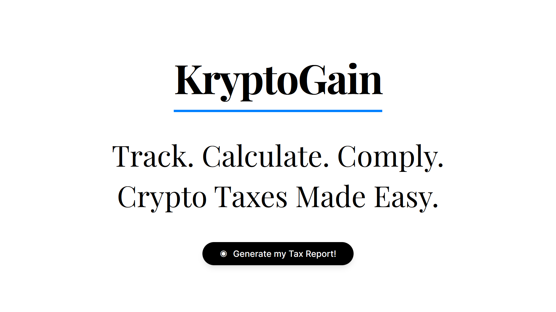 Krypto - Crypto Taxes Made Easy